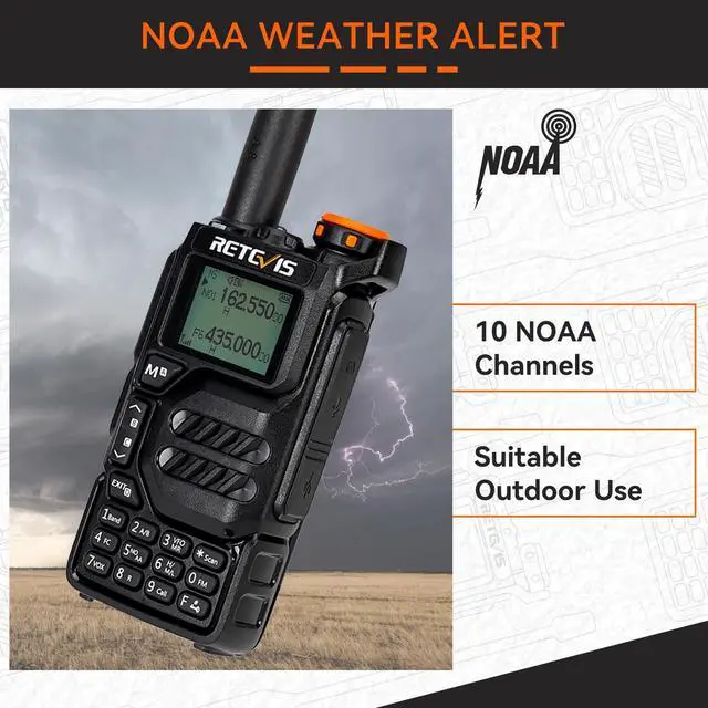 Alt view image 3 of 7 - RA79 (Upgrade for UV 5R 3rd) Ham Radio, Dual Band Two Way Radio, Support Chirp, NOAA, Portable Handheld AM/FM Radio, Emergency Walkie Talkies with USB-C Charging for Beginner, Survival