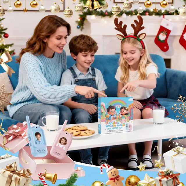 Alt view image 7 of 7 - Video Walkie Talkies for Kids, 2 Pack Rechargeable Kids Video Walkie Talkies with Camera, Facetime Walkie Talkie for Indoor Outdoor Games, Camping, Hiking for Boys Girls Ages 3-12