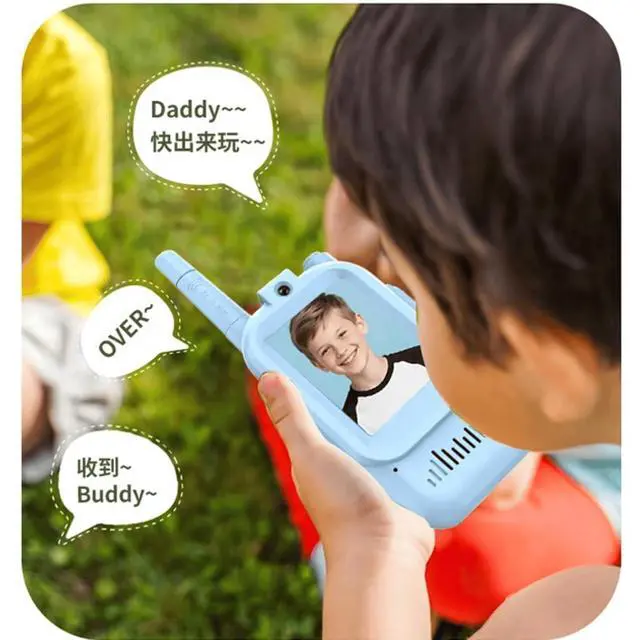 Alt view image 5 of 7 - Video Walkie Talkies for Kids 2 Pack Long Range Walkie Talkie Toys with Camera & Clear Sound Rechargeable Kids Walkie Talkies for Outdoor Adventures, Camping, Hiking, Birthday Gifts Ages 3-12