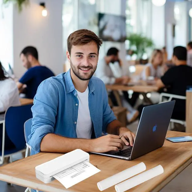 Alt view image 5 of 7 - 2 Rolls Thermal Printer Paper, Thermal Paper 8.5 X 11 Inch, Us Letter Paper Size Thermal Paper Rolls for M08f M832 Portable Printer, A4 Printing Paper roll (1 roll =27 Sheets/7.6m long,1.18")