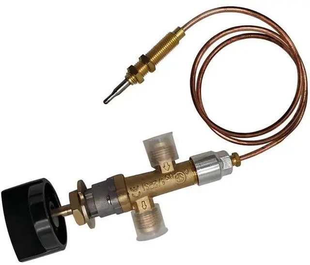 Main image of Low Pressure LPG Propane Gas Fireplace Fire Pit Flame Failure Safety Control Valve Kit Low Pressure Propane Valve with 3/8" Flare Inlet & Outlet, Suitable for Gas Grill, Heater, Fire Pit