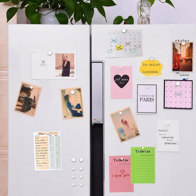 Alt view image 6 of 7 - 500Pcs Small Rare Earth Magnets, 4 Different Sizes Tiny Mini Magnets for Refrigerator, DIY, Crafts, Whiteboard, Miniatures, Office