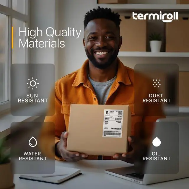 Alt view image 2 of 7 - 4x6 Thermal Labels, Shipping Stickers, 500 Labels/Fanfold Perforated, Compatible with Rollo, Zebra, iDPRT, Munbyn & More Direct Thermal Printers, Strong Adhesive, Multipurpose Small & Medium Business