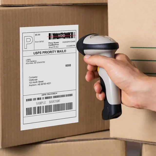 Alt view image 7 of 7 - 4"x 6" Direct Thermal Shipping Labels, 1" Core, Perforated, 250 Labels per Roll, Thermal Printer Labels 4x6