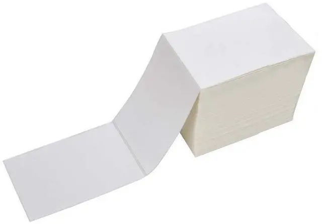 Main image of 4 x 6 Direct Thermal Shipping Labels with Perforations, Pack of 500 Thermal Labels, Permanent Adhesive, White Mailing Fanfold Label for Thermal Printer
