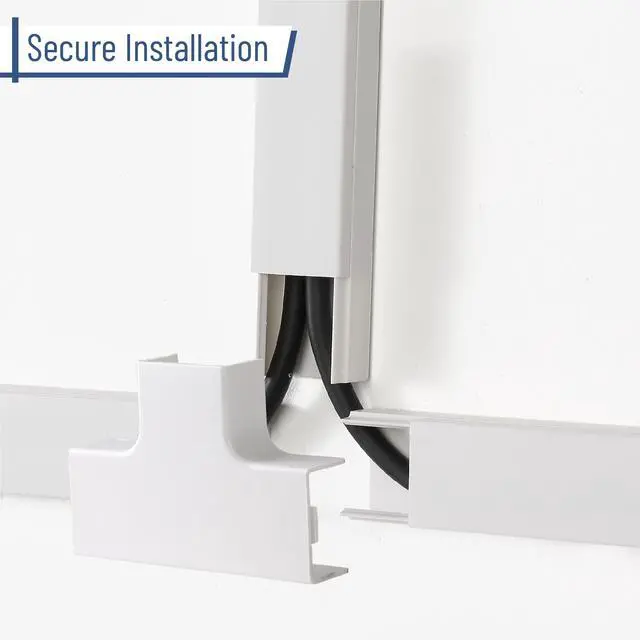 Alt view image 7 of 7 - Cord Cover Raceway Kit, 157in Cable Hider, Cord Covers for Wires on Wall, Wire Covers for Cords, Cord Hider Wall, Wire Hiders for TV on Wall, Cable Cover, Wire Hider, 15.7in X W0.9in X H0.6in