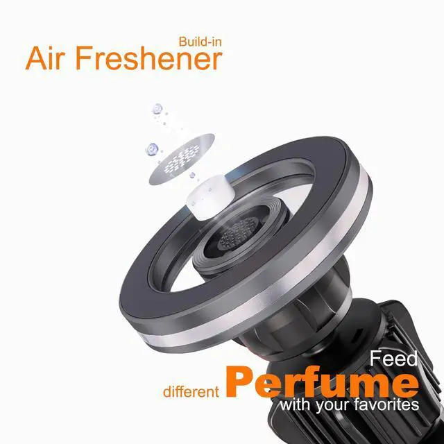 Alt view image 2 of 6 - for Magsafe Car Mount for iPhone, Aluminum Alloy Vent Mount,Built-in Air Freshener,Magnetic Phone Holder for Car,Cell Phone Car Mount,Strong Magnet,for iPhone 12,13,14,15,16 pro max and Android