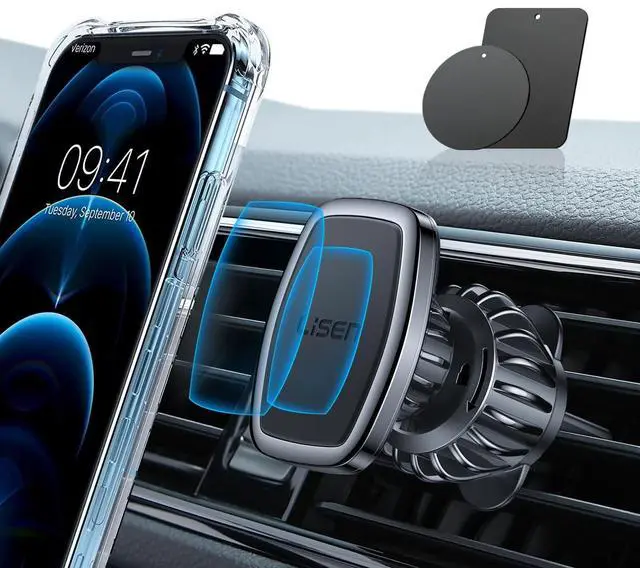 Main image of Magnetic Phone Holder for Car, Car Phone Holder Magnetic with Upgraded Clip & Ultra 6 Strong Magnets, Magnetic Car Phone Mount Magnet for Car Automobile Cradles, Soporte de Telefono para carro