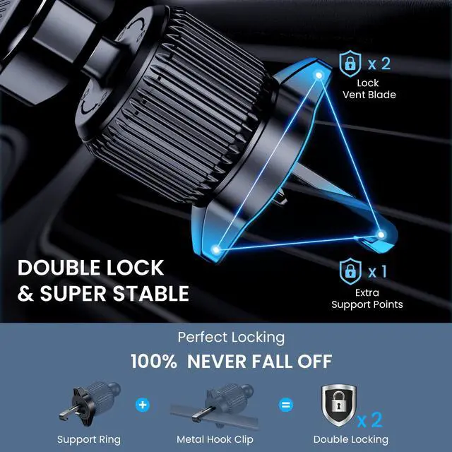 Alt view image 2 of 7 - Phone Mount for Car Holders Cell Phon Holder Hands Free Phone Stand for Car Vent Automobile Mount Fit iPhone Android Smartphoe Universal Camera Mount Stabilizers