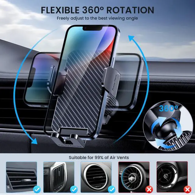 Alt view image 5 of 7 - Phone Mount for Car Holders Cell Phon Holder Hands Free Phone Stand for Car Vent Automobile Mount Fit iPhone Android Smartphoe Universal Camera Mount Stabilizers