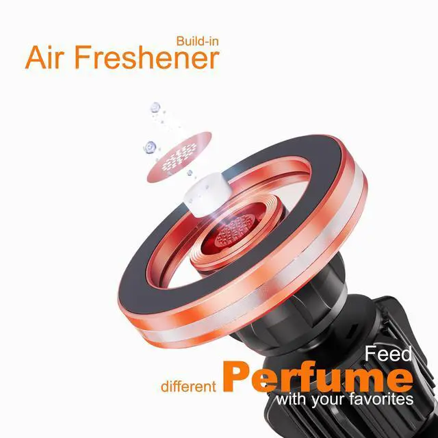 Alt view image 2 of 6 - for Magsafe Car Mount for iPhone, Aluminum Alloy Vent Mount,Built-in Air Freshener,Magnetic Phone Holder for Car,Cell Phone Car Mount,Strong Magnet,for iPhone 12,13,14,15,16 pro max and Android