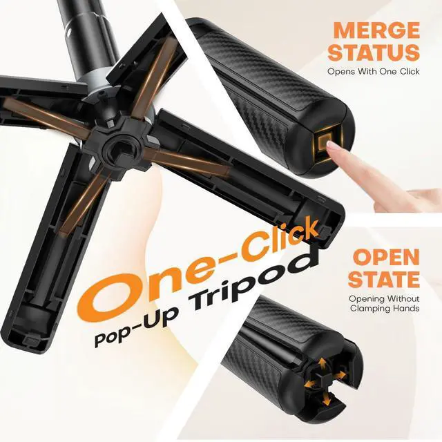 Alt view image 5 of 7 - Mini Magnetic Selfie Stick,360° Rotation Carbon Fiber Cell Phone Tripod for MagSafe,Portable Magnet Selfie Stick with Remote Control,Extendable Small Travel Tripod Phone Stand for MagSafe Smartphones