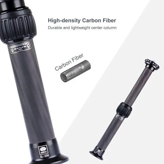 Alt view image 4 of 7 - SL-200 Carbon Fiber Tripod Extension Pole, Two-Section Center Column Extender for Tripods