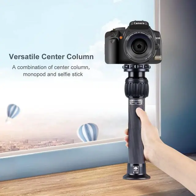 Alt view image 5 of 7 - SL-200 Carbon Fiber Tripod Extension Pole, Two-Section Center Column Extender for Tripods