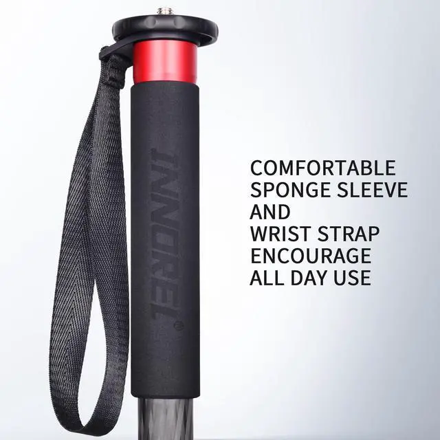 Alt view image 3 of 7 - Camera Monopod INNOREL VM60C Carbon Fiber Portable Compact Lightweight Travel Monopod with Fast Flip Lock for Canon Nikon Sony DSLR Camera Video Camcorder Photography Load 22lbs/10kg Height 63in/160cm
