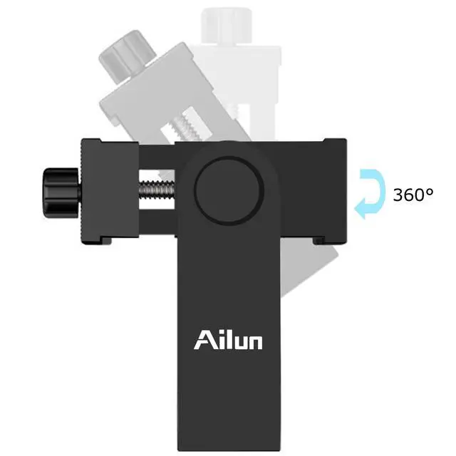 Alt view image 2 of 7 - Ailun Phone Holder/Vertical and Horizontal Tripod Mount Adapter Rotatable Bracket with 1/4 inch Screw, Adjustable Clip for iPhone, Android Cell Phone, Selfie Stick, Camera Stand