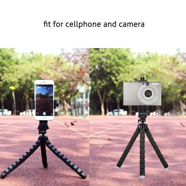 Alt view image 6 of 7 - Ailun Phone Holder/Vertical and Horizontal Tripod Mount Adapter Rotatable Bracket with 1/4 inch Screw, Adjustable Clip for iPhone, Android Cell Phone, Selfie Stick, Camera Stand