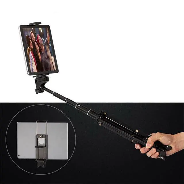 Alt view image 5 of 7 - 2 Pack Universal Tablet Tripod Mount Adapter with Standard 1/4 inch Screw Thread 2 in 1 Phone Tripod Mount Clip Clamp Holder Bracket for iPad iPhone Smartphone Camera Tripods Stand Selfie Stick