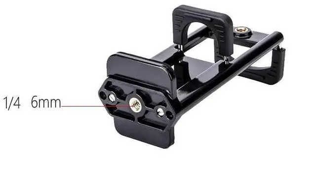 Alt view image 4 of 7 - 2 Pack Universal Tablet Tripod Mount Adapter with Standard 1/4 inch Screw Thread 2 in 1 Phone Tripod Mount Clip Clamp Holder Bracket for iPad iPhone Smartphone Camera Tripods Stand Selfie Stick