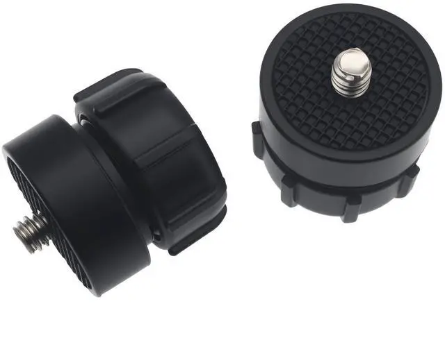 Main image of 17 MM Ball Head Bracket Connector with 1/4 Inch Screw for Phone Stand, Tripod and Camera Stand (2 PCS Black)