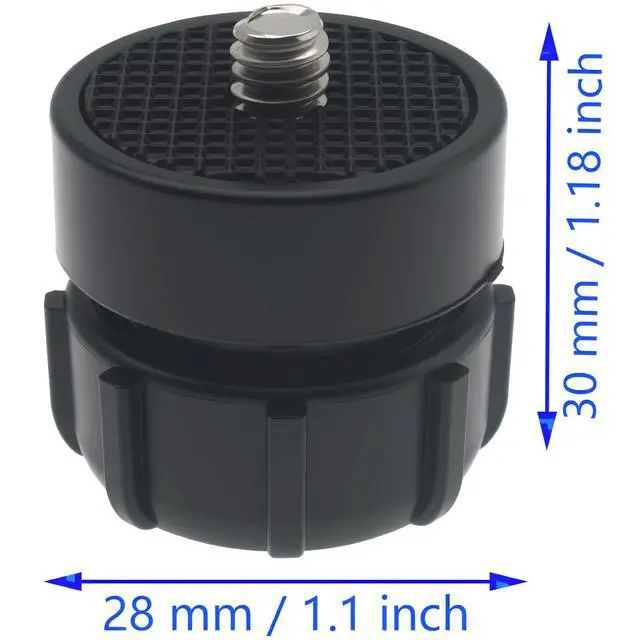 Alt view image 4 of 4 - 17 MM Ball Head Bracket Connector with 1/4 Inch Screw for Phone Stand, Tripod and Camera Stand (2 PCS Black)