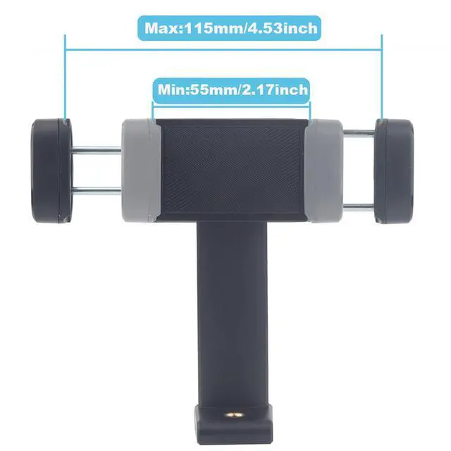Alt view image 4 of 7 - 2PCS Pack-Phone Tripod Mount with 1/4" Screw Thread, 360° Rotate 180° Tilt Phone Holder Adapter for iPhone, Tripod, Selfie Stick, Camera Stand