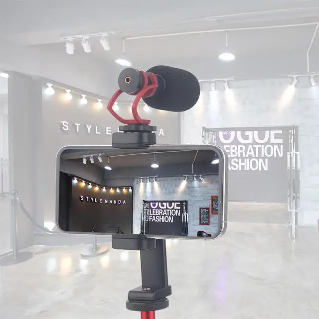 Alt view image 6 of 7 - 2PCS Pack-Phone Tripod Mount with 1/4" Screw Thread, 360° Rotate 180° Tilt Phone Holder Adapter for iPhone, Tripod, Selfie Stick, Camera Stand