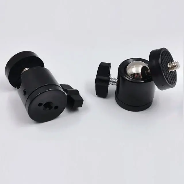 Alt view image 5 of 6 - 2 Pack Universal 1/4" Swivel Mini Ball Head Screw Tripod Mount, 360 Degree Rotating Mount Base Adapter for DSLR Cameras Tripods Monopods Camcorder Light Stand Bracket