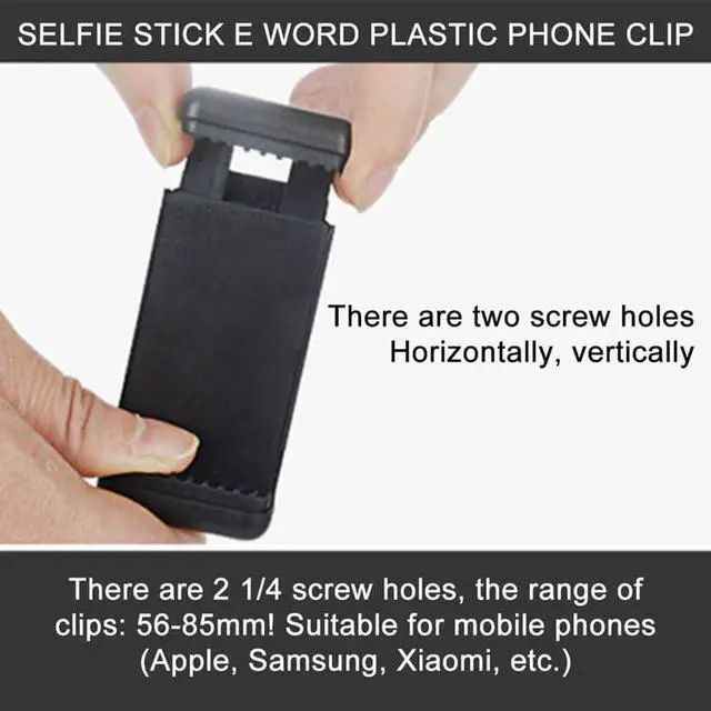 Alt view image 3 of 7 - Smartphone Clip Holder Clamp for Tripod & Monopod - Universal 1/4" Adapter, Secure Smartphone Mount, Adjustable Bracket for Photography and Video Accessories