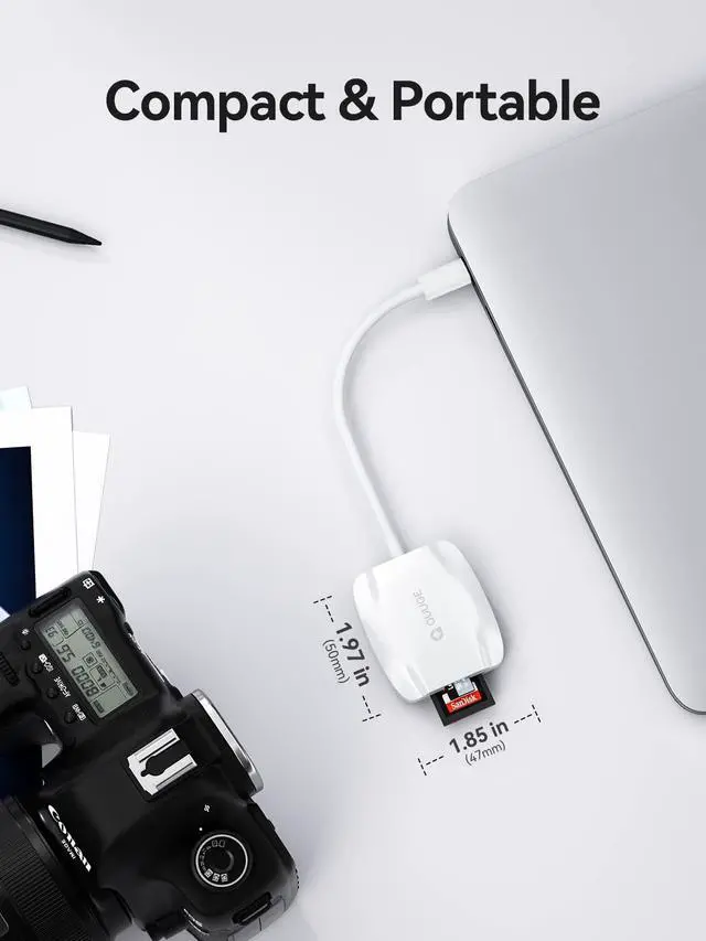 Alt view image 7 of 7 - USB C SD Card Reader 4.0, QUUGE 2-in-1 UHS-ii Memory Card Reader, Micro SD Card Reader Type-C, Compatible with SDXC, SDHC, SD, MMC, RS-MMC, Micro SDXC, Micro SD, Micro SDHC, iPad Pro, Air MacBook Pro