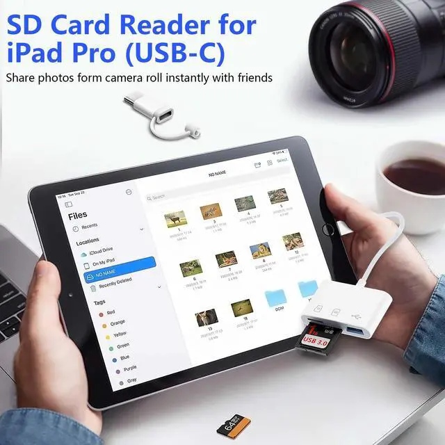 Alt view image 6 of 7 - iPhone 17 Pro SD Card Reader USB C for iPhone 17 Air Pro Max 16e 16 Pro Max Plus/MacBook/Samsung,Micro SD Card Reader TypeC Camera Memory Card Reader Card Adapter for SD,Micro SD,SDHC,SDXC,TF,MMC,UHSI