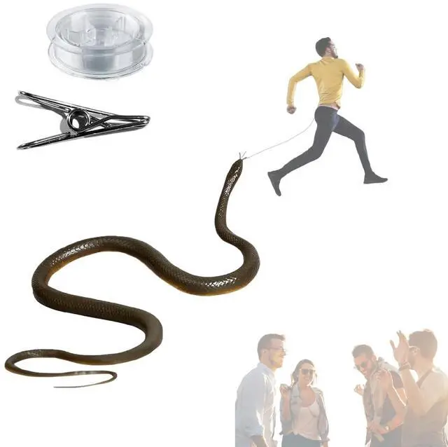 Main image of Snake Prank with String Clip,Golf Snake Prank,Clip On Snake Prank,Rubber Snake,Snake Prank with String,Prank Snake Toy,Realistic Rubber Snake P-Rank Toy,Snake Toy 1.2m
