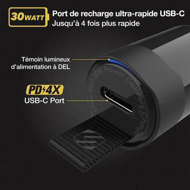 Alt view image 2 of 5 - CPDC30 Car Charger USB-C Single Port 30W Power Delivery