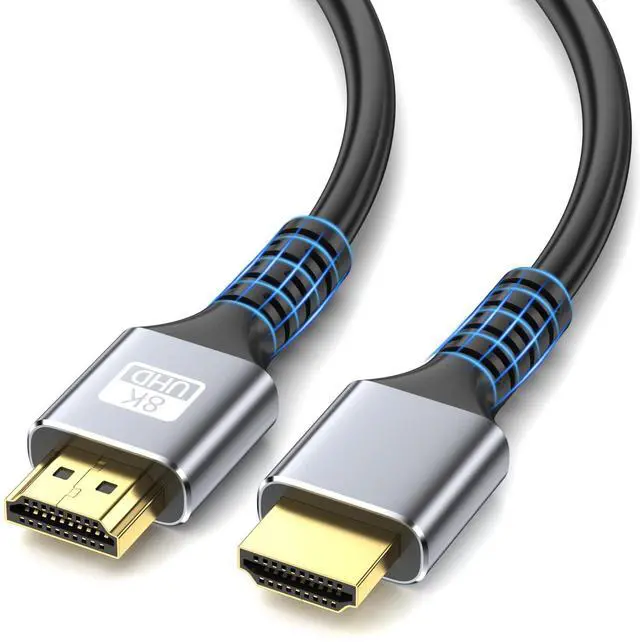 Main image of 8k Hdmi Cable 6.6ft Ultra High Speed HDMI Cable 8K@60Hz/4K@120Hz 48gbps Gold Plated Connector 3D eARC Ethernet HDMI Cord for HDTV Monitor Laptop Roku TV Xbox PS4/PS5(Silvery)