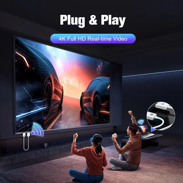 Alt view image 3 of 7 - Hdmi Wireless Transmitter and Receiver Kit, 4K Decode Output Wireless HDMI Extender, 98Ft HDMI Sender Display Adapter Support 2.4/5GHz for Streaming Video/Audio from Laptop/PC to TV/Projector/Monitor