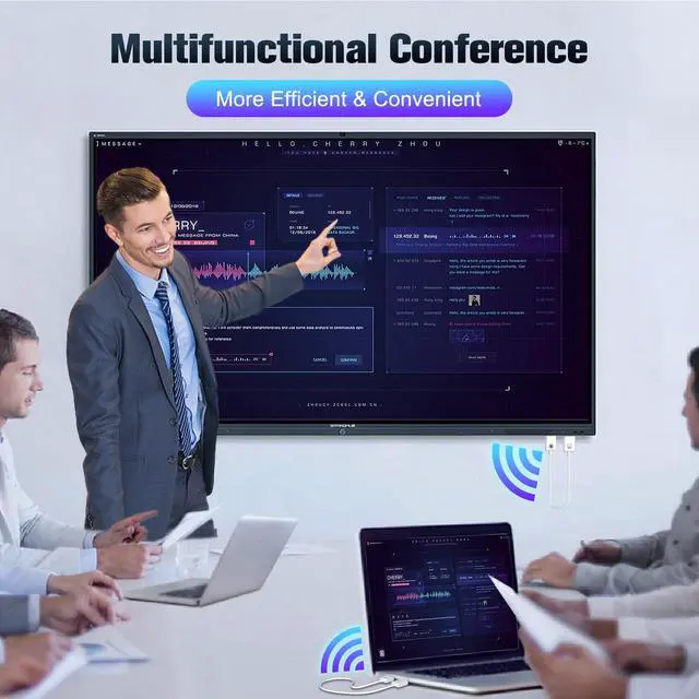 Alt view image 4 of 7 - Hdmi Wireless Transmitter and Receiver Kit, 4K Decode Output Wireless HDMI Extender, 98Ft HDMI Sender Display Adapter Support 2.4/5GHz for Streaming Video/Audio from Laptop/PC to TV/Projector/Monitor