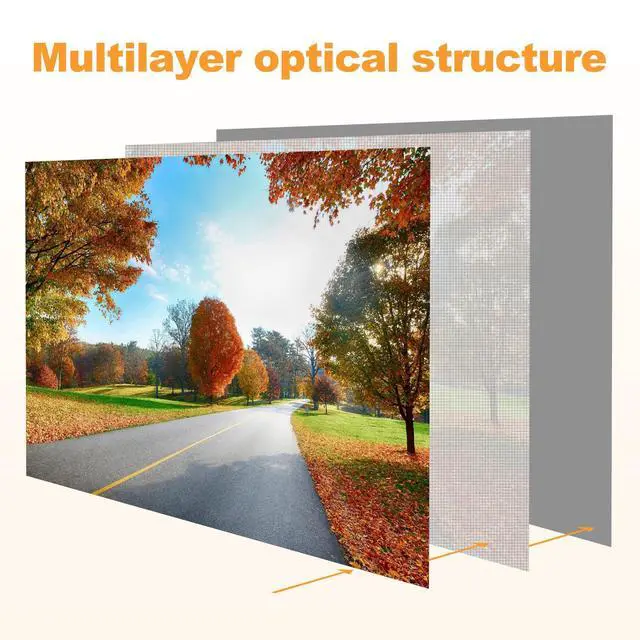 Alt view image 4 of 7 - Outdoor Projector Screen, Washable Movie Screen & Foldable Projection Screen - Ideal for Indoor/Outdoor Home Theater, Camping, Office, 16:9 Aspect Ratio, 4K HD, Projector for Movies On Wall