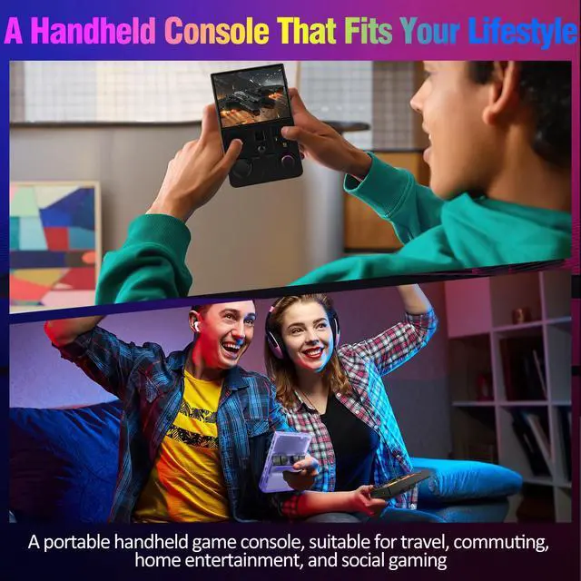 Alt view image 7 of 7 - Retro Handheld Game Console, DC35V Retro Gaming Console 3.5IPS Screen Open Source Linux System Built-in 20000+Classic Games, 20+Emulators, Portable Video Gaming Console with 4000mAh Battery (Black)