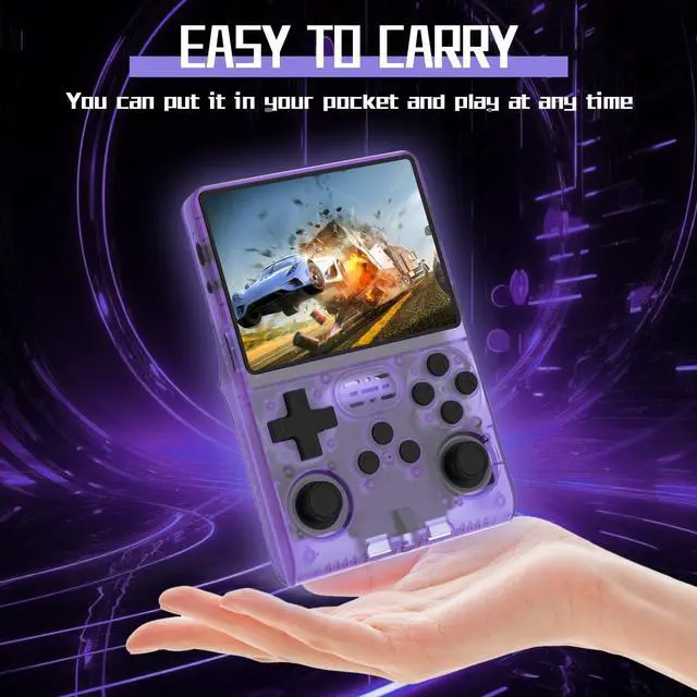 Alt view image 6 of 6 - 30000 in 1 R40S PRO Handheld Game Console 3.5 inch IPS Screen Mini Retro Console 3800mAh Portable Pocket Arcade 12+ Mainstream Emulator 256G TF Card Transparent