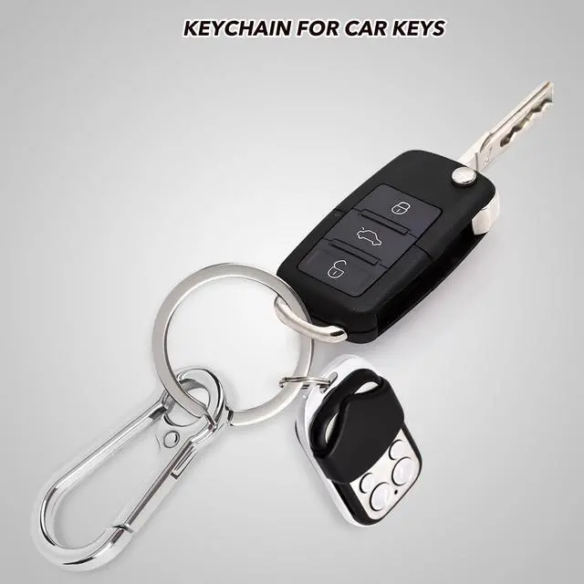 Alt view image 6 of 6 - 4Pcs Keychain for Car Keys, Metal Key Chain Carabiner for Keys, Key Chain Holder Clip Key Organizer Key Ring
