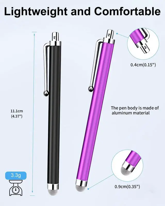 Alt view image 5 of 7 - 15 PCS Stylus Pen for Touchscreen,High Sensitivity Precision Stylus Pen with Durable Fiber Tip,Stylus Compatible for iPad/iPhone/Android Tablets and Touchscreen Devices,10 Colors