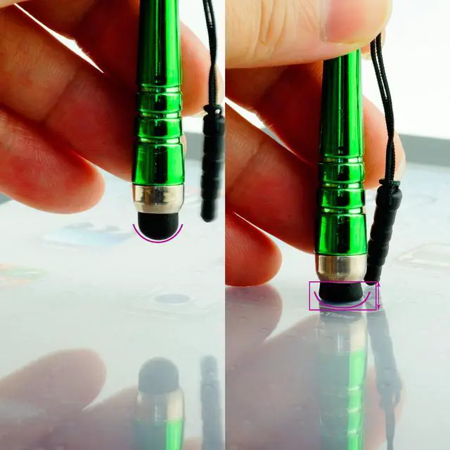 Alt view image 7 of 7 - Stylus Pen Bundle 12 Pack/Short Stylus Pens with 3.5mm Jack Connector - Compatible with All Capacitive Touchscreen Devices - for iPad, iPhone, Samsung Phones, Tablets, Android Tablets and More