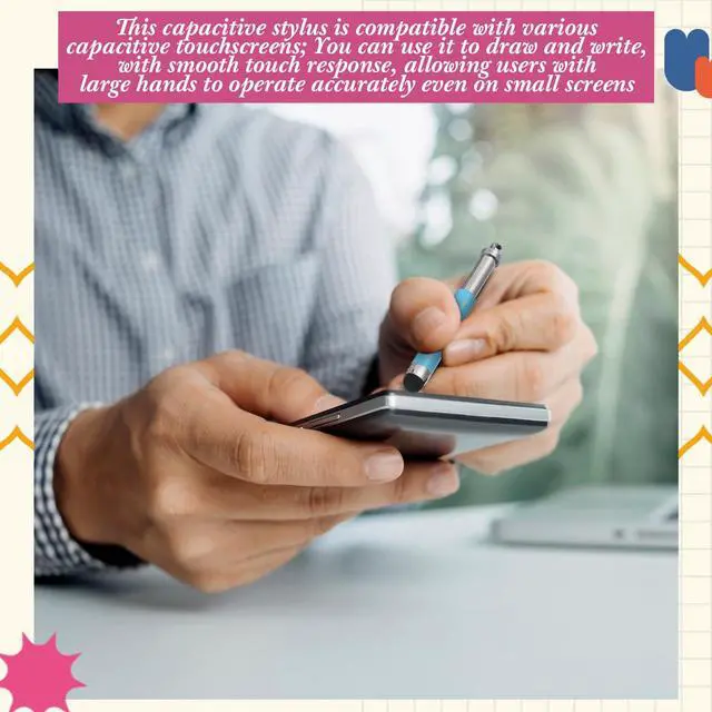 Alt view image 6 of 6 - 20 Pcs Mini Stylus Pen Capacitive Resistive Touchscreen Pens Retractable Stylus Pen for All Smartphones, Mobile Phones, Tablets Universal Touchscreen Devices