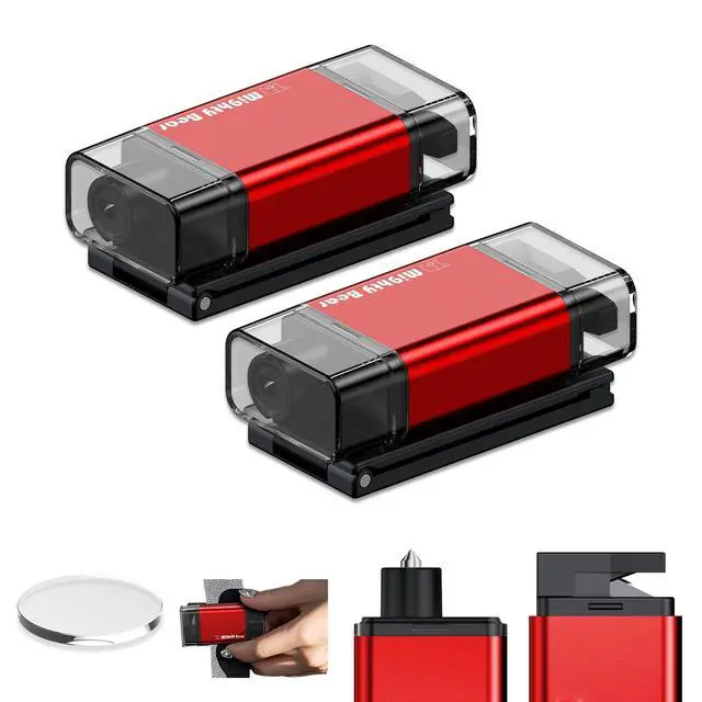 Main image of Window Breaker Seatbelt Cutter, 2-in-1 Car Emergency Tool, Underwater Glass Breaker for Traffic Accidents and Family Rescue - 2 Pack Red