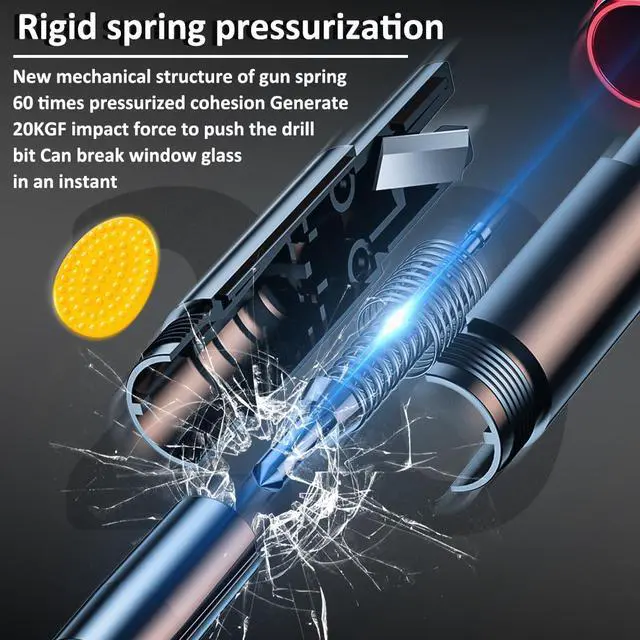 Alt view image 4 of 7 - Safehammer - 2026 Upgraded Safe Hammer Glass Breaker Under Water, Car Hammer Seatbelt Cutter Window Breaker Emergency Escape Tool, Safehammer Glass Breaker for New Cars (3PCS)