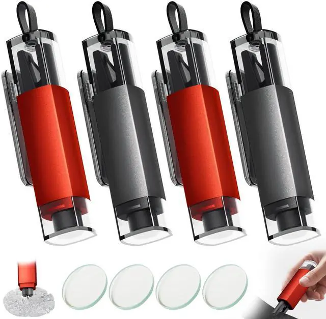 Main image of 4PCS Window Breaker Seatbelt Cutter Car Safety Hammer, 2-in-1 Glass Breaker and Seat Belt Cutter with Test Glass, Underwater Emergency Escape Tool for All Vehicles (Red & Grey)