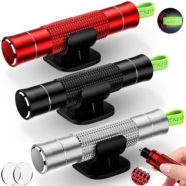 Main image of Safehammer - Upgraded Safe Hammer Glass Breaker Under Water, Car Hammer Seatbelt Cutter Window Breaker Emergency Escape Tool, Safehammer Glass Breaker for New Cars (3PCS Red & Black & Silver)