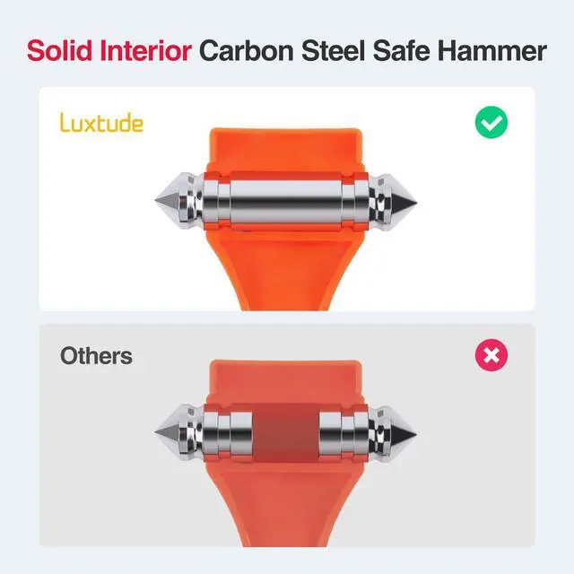 Alt view image 2 of 7 - Window Breaker Seatbelt Cutter, Car Window Breaker, Glass Breaker, Auto Car Escape Tool, 2-in-1 Emergency Glass Hammer, Window Punch Seatbelt Cutter, Life Rescue Tools Kit, 2 Packs