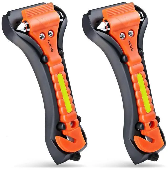 Main image of Window Breaker Seatbelt Cutter, Car Window Breaker, Glass Breaker, Auto Car Escape Tool, 2-in-1 Emergency Glass Hammer, Window Punch Seatbelt Cutter, Life Rescue Tools Kit, 2 Packs