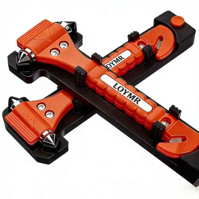 Main image of Car Safety Hammer (2 Pack) - 2-in-1 Emergency Escape Tool with Window Breaker & Seat Belt Cutter for Vehicles, Home & Office